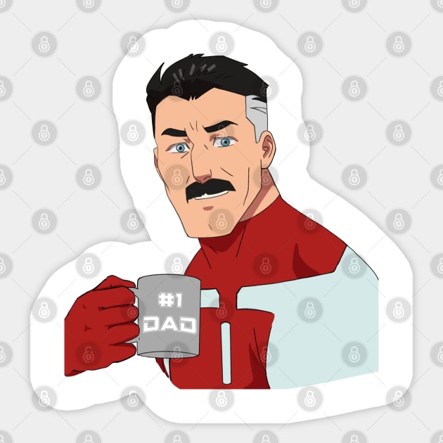 #1 Dad Sticker by Concentrated